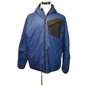 Obermeyer blue rain jacket windbreaker